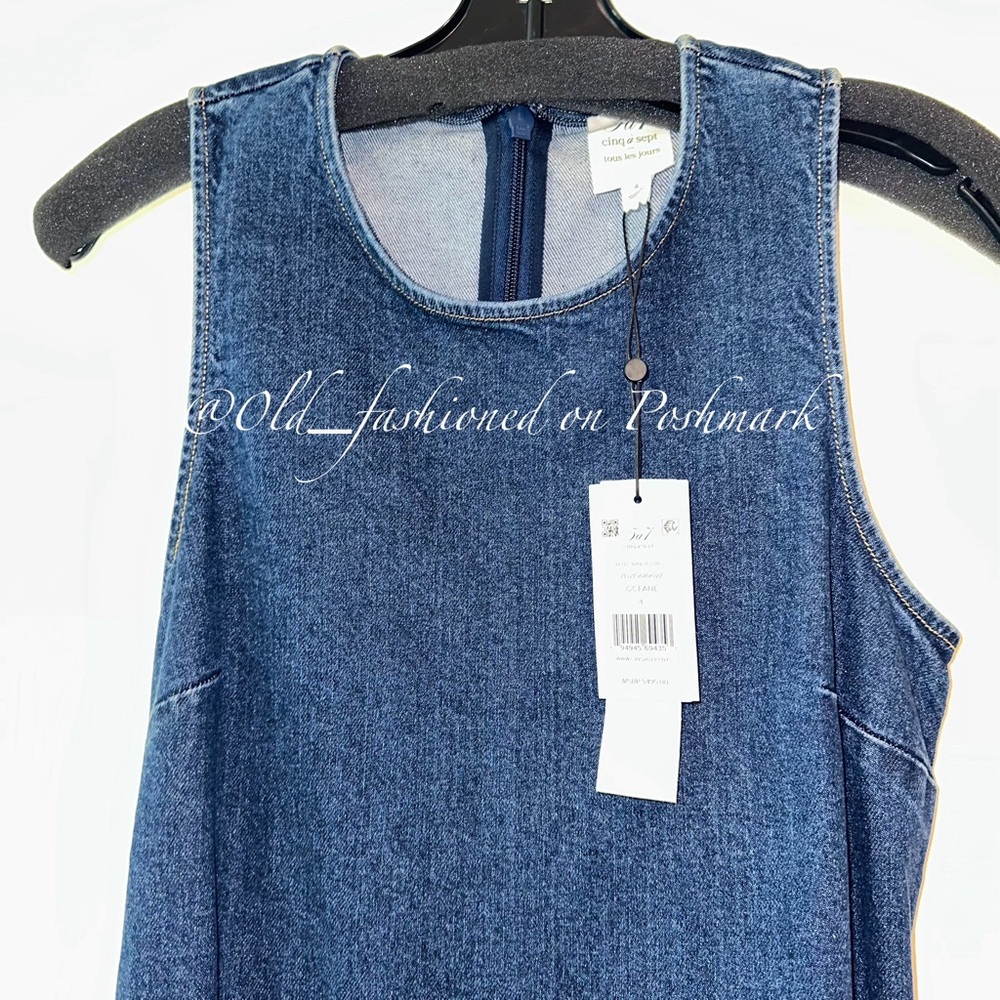 CINQ A SEPT Mindie Denim Petal Mini Dress - Picture 6 of 11